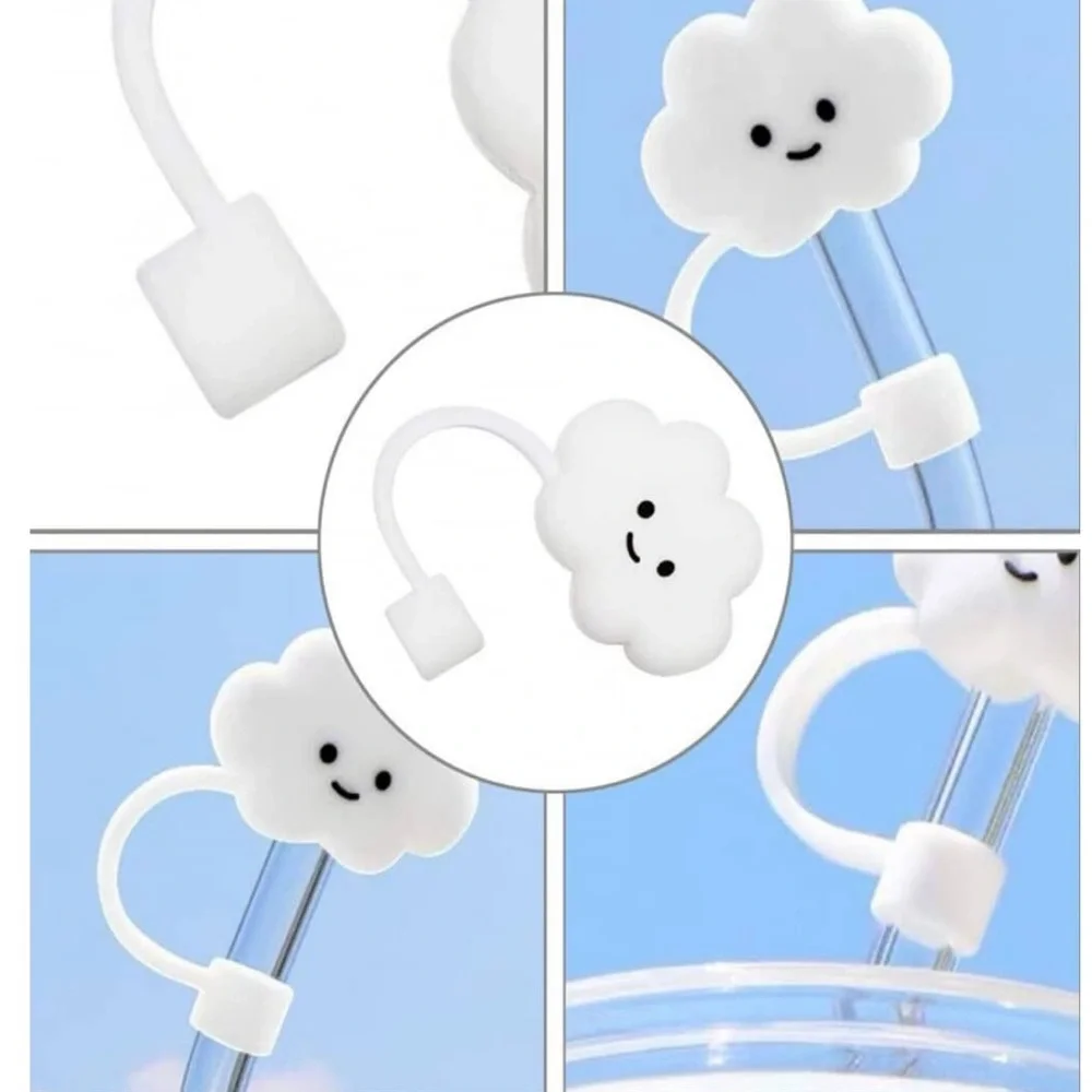 Cute Cloud Straw Tip Covers - 10MM - NWT